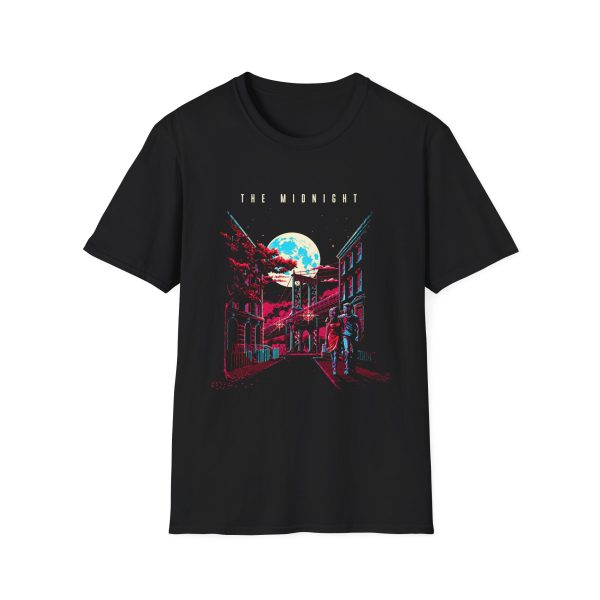 The Midnight 8-Bit Bridge Unisex Softstyle T-shirt
